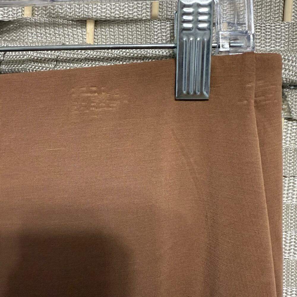Rag & Bone Christy Drape Skirt Size M Light Brown Slinky Knit Deep Slit Pull-on - Picture 7 of 8